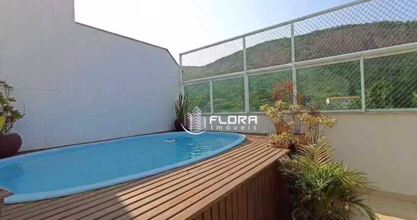 Cobertura com 3 dormitórios à venda, 190 m² por r$ 1.150.000,00 - itaipu - niterói/rj