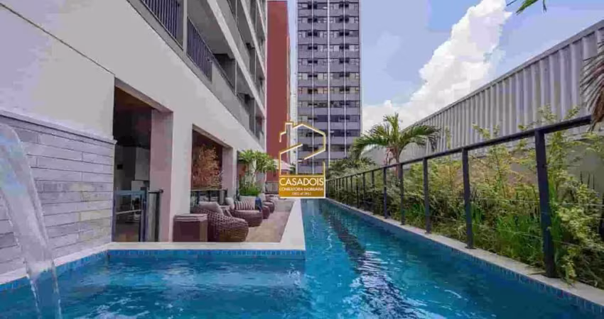 Apartamento mobiliado com 1 dormitório à venda em moema
