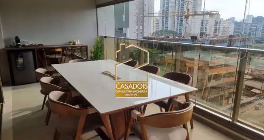 Apartamento mobiliado com 135 m², 3 suítes e varanda gourmet - campo belo