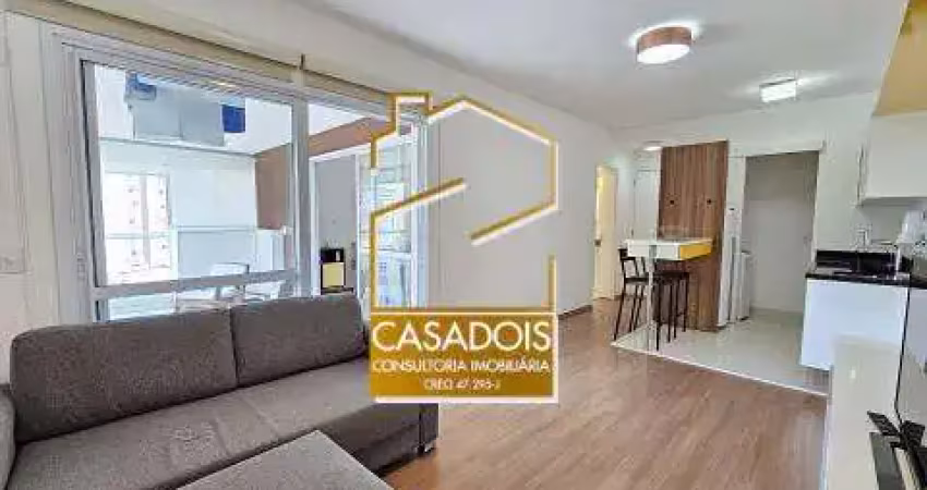 Apartamento mobiliado com 56 m², 1 suíte, 1 vaga e depósito privativo - locação no paraíso