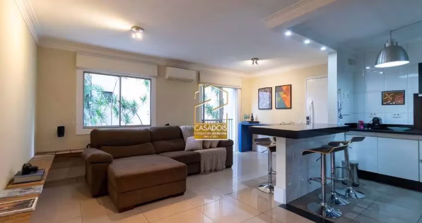 Venda ou locação de apartamento reformado de 66m² au, 2 quartos e 1 vaga na vila olímpia