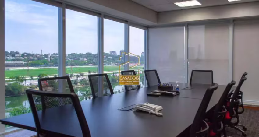 Aluguel de conjunto comercial com vista para o jockey, 162m²au e 5 vagas ao lado do clube pinheiros