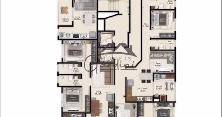 Apartamento com 2 quartos à venda na Av. Marg. Oeste, Morretes, Itapema