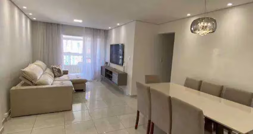 Apartamento alto padrão na quadra da praia  com 2 dormitórios mais dependência à venda, 104 m² por r$745.000 - canto do forte - praia grande/sp
