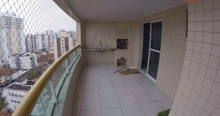Apartamento na quadra da praia com vista mar 3 dormitórios sendo 2 suítes à venda, 114 m² por R$ 750.000 - Ocian - Praia Grande/SP