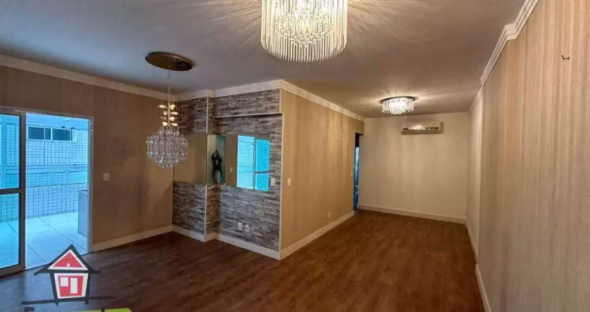 Apartamento gardem  mobiliado com 3 quartos perto da praia  à venda, 132 m² por r$ 830.000 - vila guilhermina - praia grande/sp