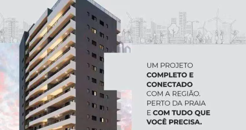Lançamento frente   2 suítes com entrada à partir de 64.000  à venda, 75 m² por r$ 520.000 parcelamento direto  - aviação - praia grande/sp