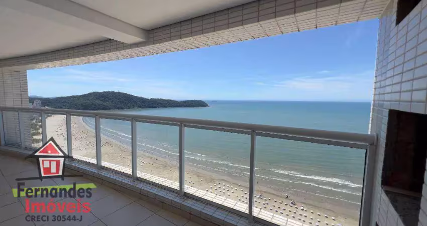Apartamento frente mar com 3 quartos sendo 02 suítes  à venda, 101 m² por r$ 1.500.000 - boqueirão - praia grande/sp