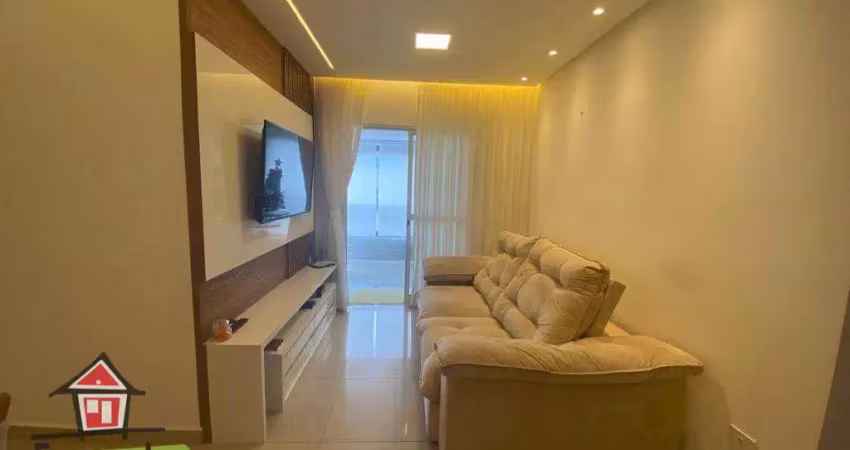 Apartamento alto padrão planejado uma quadra da praia   com 2 quartos à venda, 72 m² por r$ 570.000  guilhermina  praia grande sp