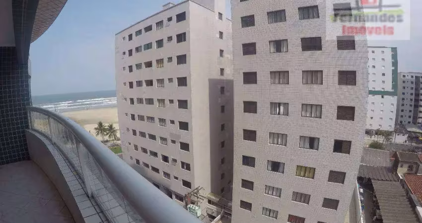 Apartamento novo frente mar parcela direto, com 3 dormitórios mais dependência à venda, 149 m² por r$ 635.000 - vila guilhermina - praia grande/sp