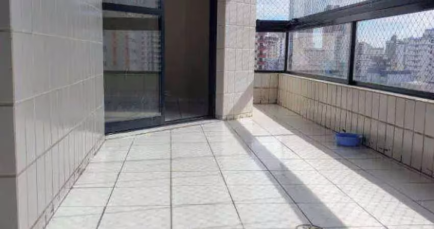 Apartamento com elevador e sacada  1 dormitório à venda, 59 m² por r$ 280.000 - ocian praia grande/sp