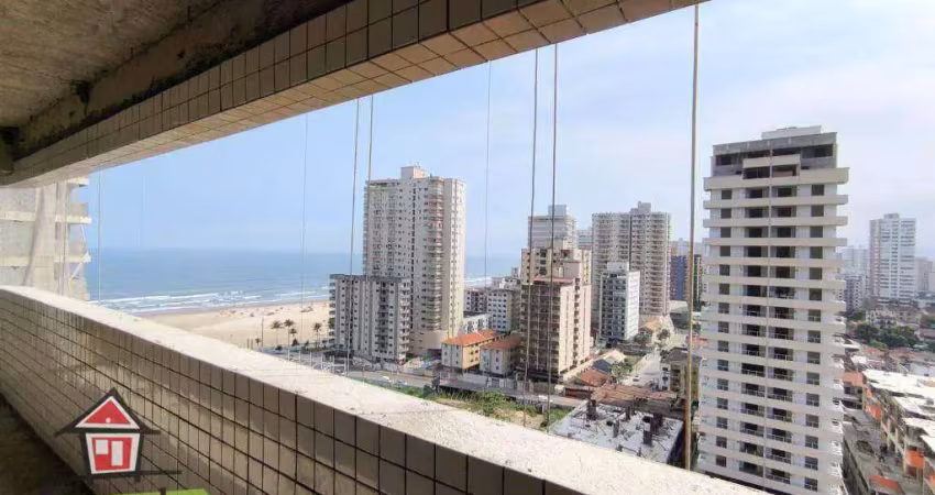 Apartamento em obras parcela direto  2 dormitórios e 2 vagas à venda  77 m² por r$ 554.000  guilhermina  praia grande sp