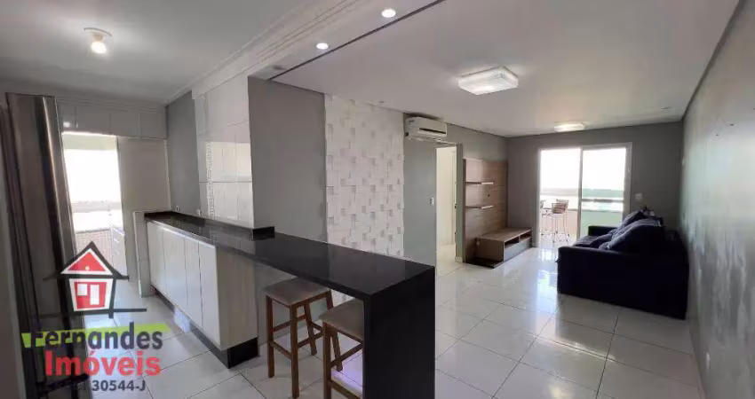 Apartamento mobiliado alto padrão  com 2 dormitórios à venda  89 m² por r$ 590.000  boqueirão  praia grande sp
