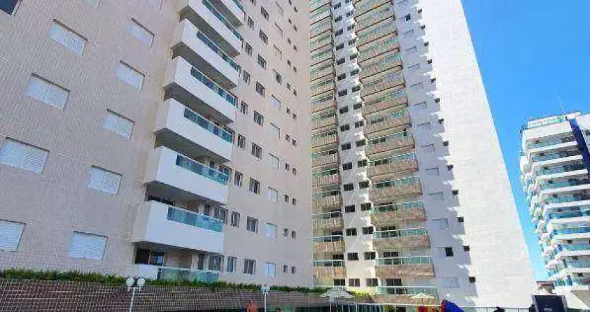 Apartamento mobiliado com 2 dormitórios e lazer completíssimo uma quadra da praia à venda, 83 m² por r$ 795.000  boqueirão -praia grande sp