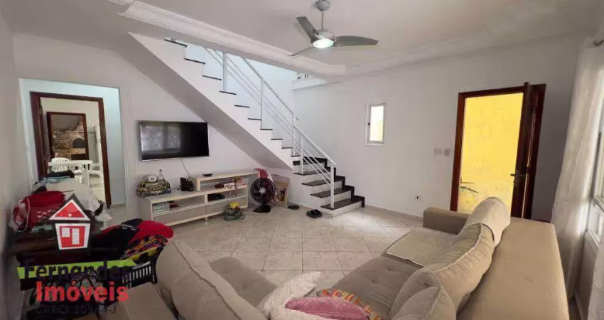 Excelente sobrado com 3 dormitórios 3 banheiros  à venda 124 m² por r$ 790.000  boqueirão  praia grande sp