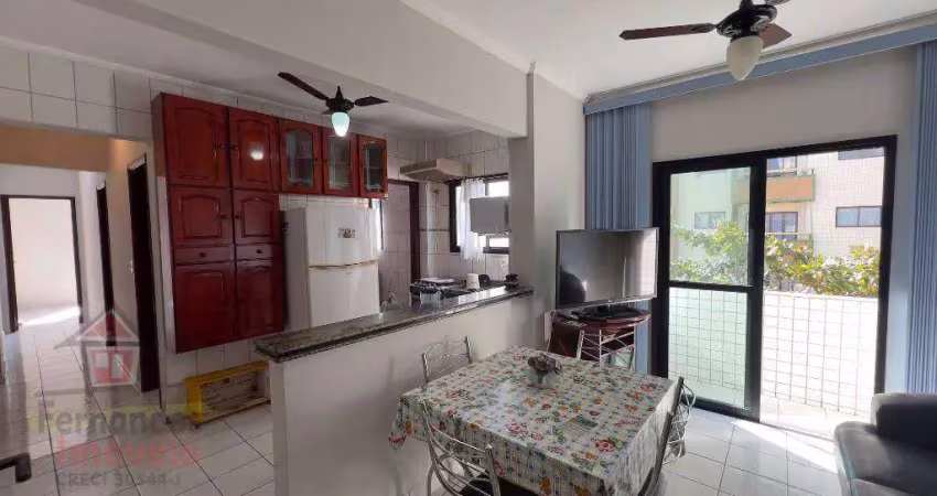 Apartamento mobiliado  com 2 dormitórios para alugar definitivo pacote, 70 m² por r$ 2.200 mês  tupi praia grande sp