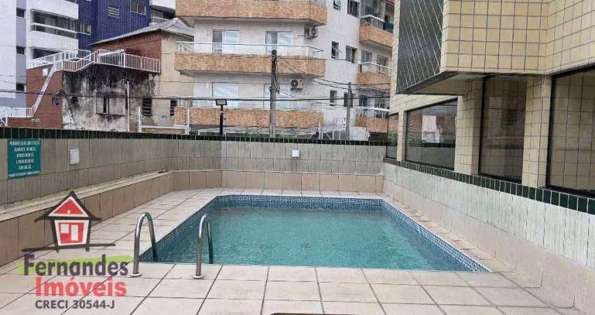 Apartamento com 1 quarto à venda, prédio com elevador e piscina, 48 m² por R$ 280.000 -  Guilhermina - Praia Grande/SP