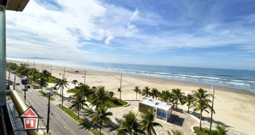 Apartamento mobiliado frente mar com 2 dormitórios para alugar, definitivo pacote 65 m² por R$ 3.650 mês  Maracanã  Praia Grande SP
