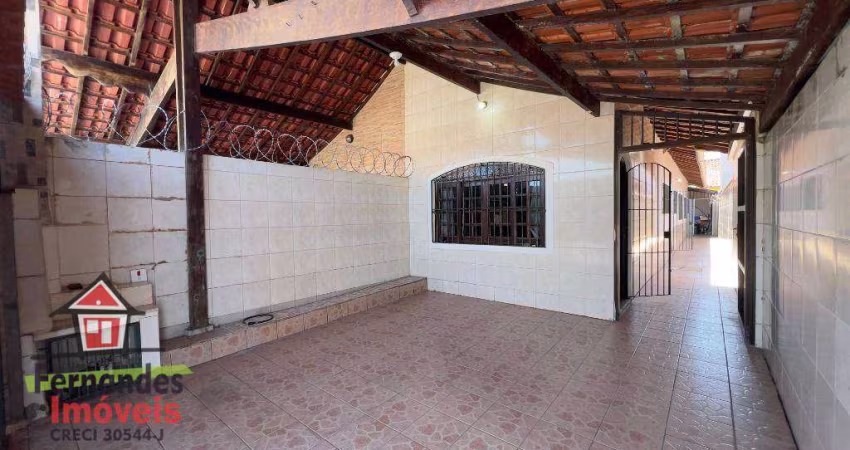 Casa térrea mobiliada 150 metros da praia com 2 dormitórios à venda, 77 m² por R$ 350.000  Jardim Real  Praia Grande SP