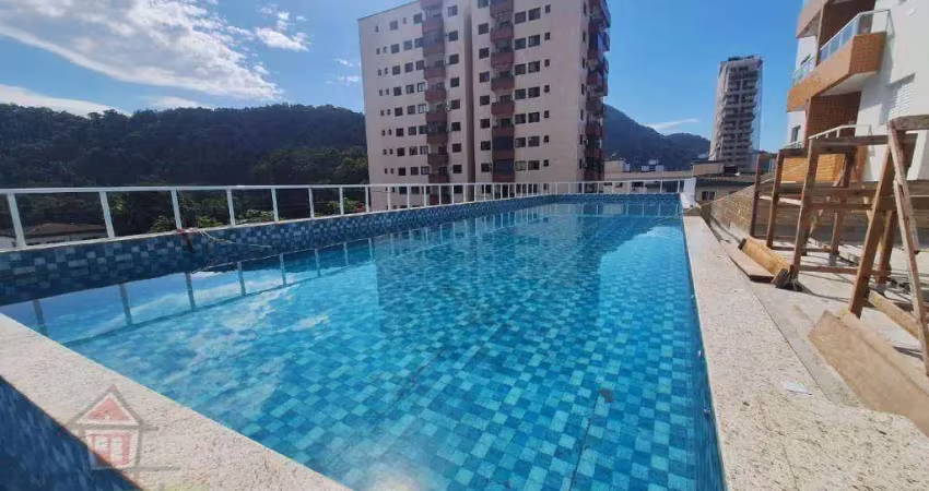 Apartamento novo com 2 qurtos sendo 1 suíte  à venda, 66 m² por r$ 450.000  boqueirão  praia grande sp