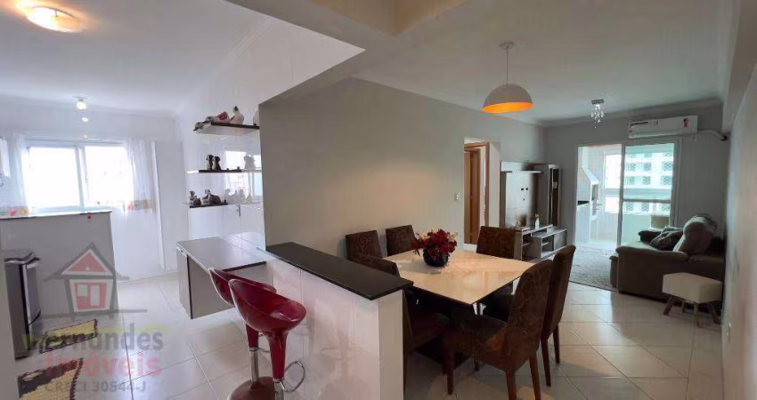 Alugo apartamento mobiliado 250 metros da praia  2 dormitórios por R$3.600 mês Aviação Praia Grande SP.