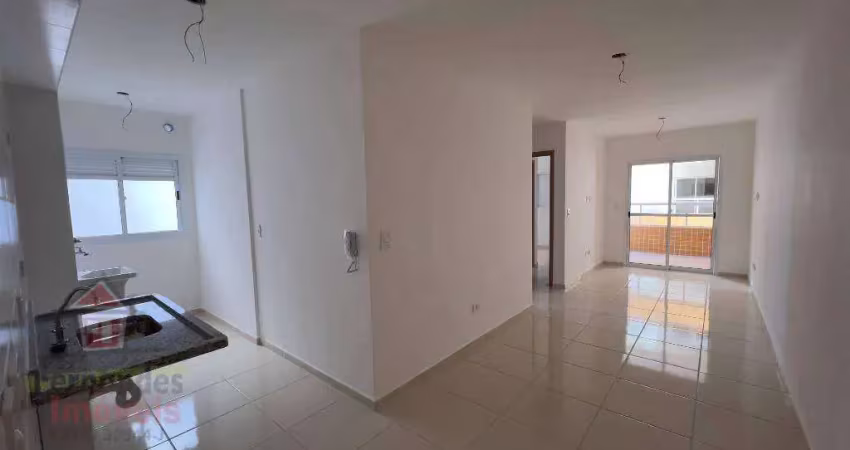 Apartamento novo com 2 dormitórios sendo 1 suíte à venda, 60 m² por r$ 390.000  no boqueirão em  praia grande/sp