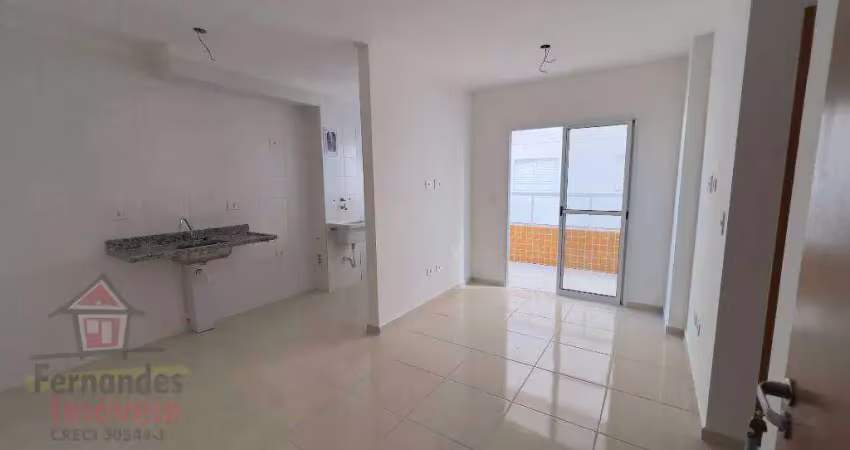 Apartamento novo com 2 dormitórios sendo 1 suíte à venda, 57 m² por r$ 390.000 - boqueirão - praia grande/sp