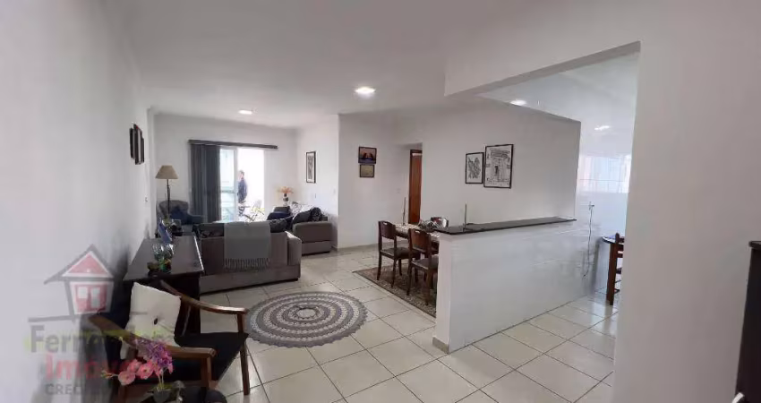 Apartamento no lado praia com 3 dormitórios sendo 1 suíte à venda, 104 m² por r$ 735.000 -  guilhermina - praia grande/sp