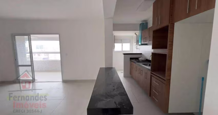 Apartamento novo com 2 suítes para alugar definitivo pacote, 94 m² por r$ 4.700 mês  canto do forte  praia grande sp
