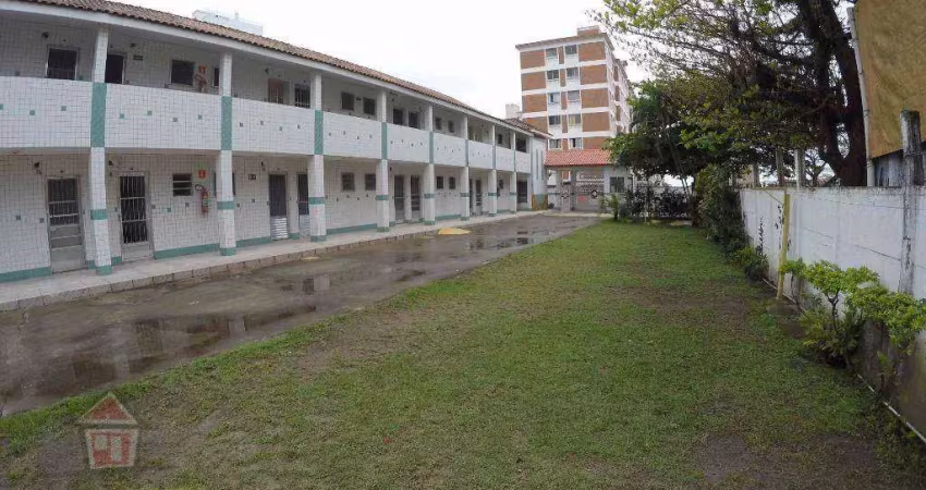 Kitão mobiliado  no lado praia com 1 dormitório à venda, 32 m² por r$ 230.000 - canto do forte - praia grande/sp