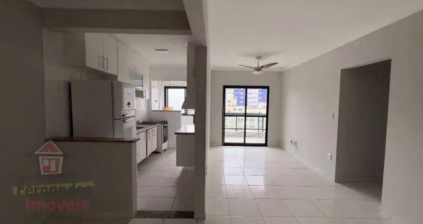 Apartamento vista livre com 2 dormitórios sendo 1 suíte  para alugar definitivo pacote  75 m² por r$ 3.200 mês  boqueirão  praia grande sp.
