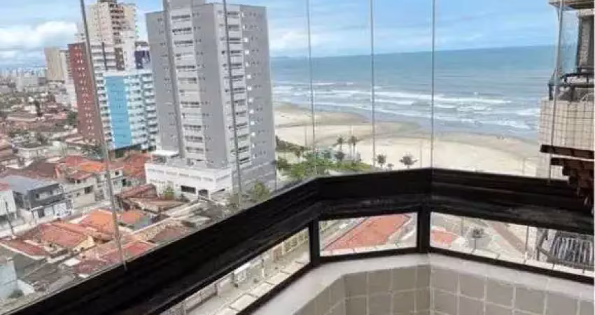 Apartamento vista mar  com 1 dormitório para alugar, definitivo pacvote 50 m² por r$ 2.488 mês - balneário pires - praia grande/sp