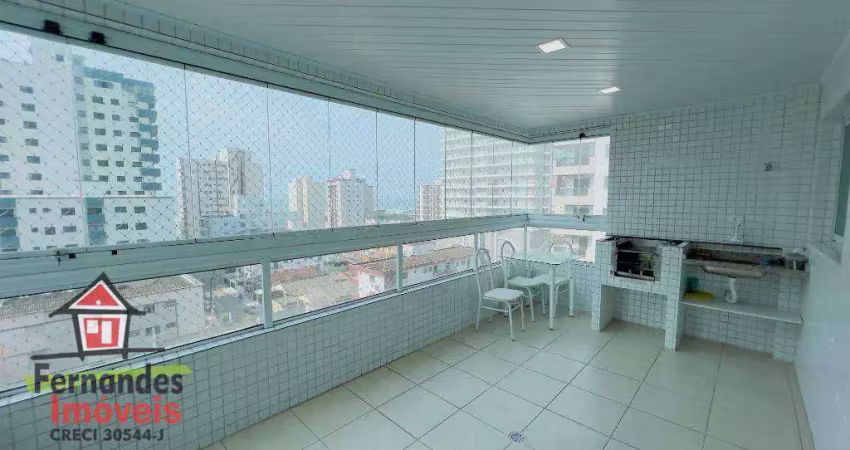 Apartamento com 1 dormitório para alugar definitivo pacote  64 m² por r$2.600 guilhermina  praia grande sp