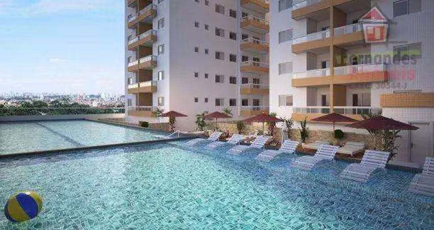 Apartamento novo 2 quartos, parcelamento direto à venda, 60 m² por r$ 430.000 boqueirão  praia grande sp
