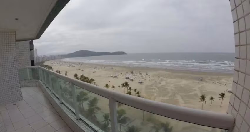 Apartamento frente mar alto padrão com 3 dormitórios à venda, 127 m² por r$ 1.196.500 guilhermina  praia grande sp