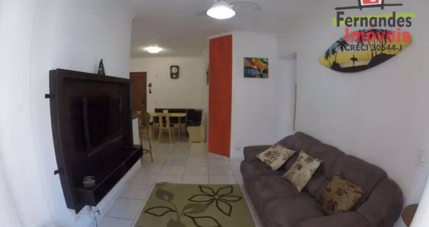 Apartamento mobiliado  com 1 dormitório para alugar definitivo pacote  58 m² por r$ 2.000/mês - tupi - praia grande/sp