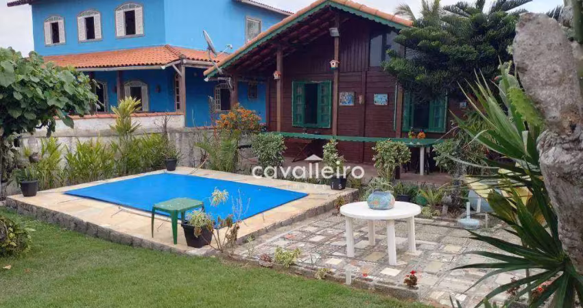 Casa de praia com 3 quartos e piscina, 140 m² por r$ 560.000 - guaratiba - maricá/rj