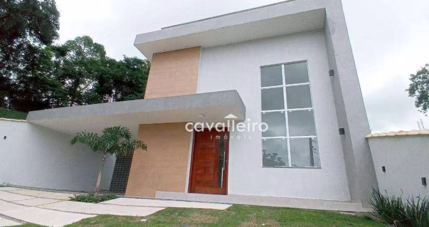 Casa Duplex em Condomínio Fechado, com 136 m², 3 Suítes, área Gourmet, à venda por R$ 740.000 , Inoã - Maricá/RJ