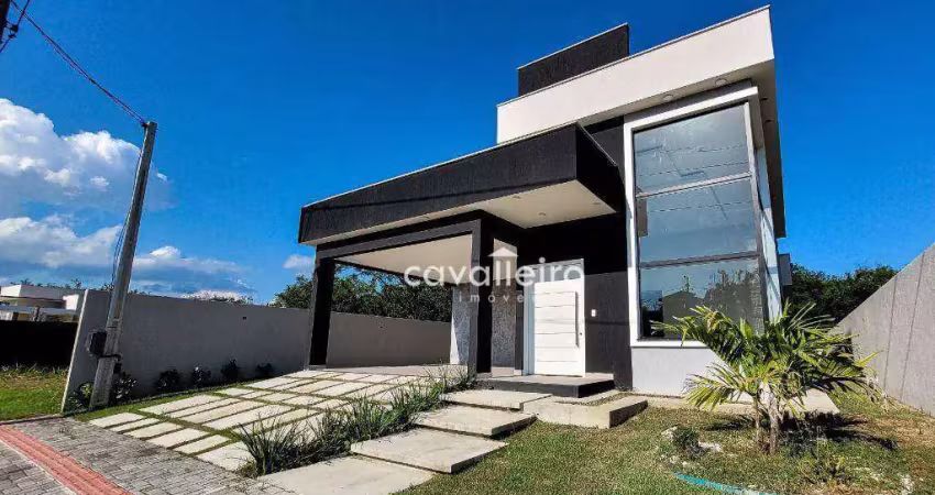 Casa no Cond. Jardim Ubá, com 3 Suítes, sendo 1 master com closet,180 m², à venda por R$ 990.000 - Ubatiba - Maricá/RJ