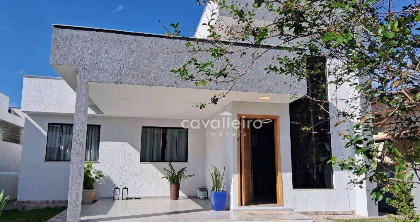Casa Linear em Condomínio Fechado, com 137 m², 3 quartos sendo 1 suíte, área gourmet,Piscina, à venda por R$ 620.000 , Inoã - Maricá/RJ