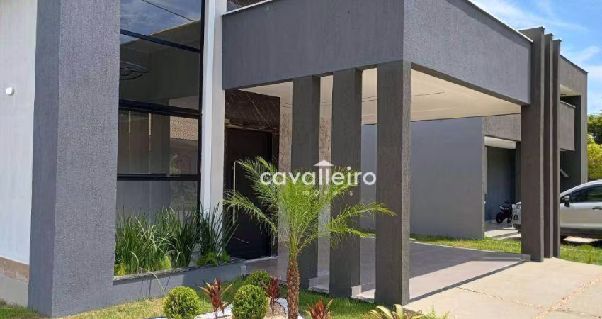 Casa no Condomínio Vivere, 3 quartos sendo 1 suíte com closet, com área gourmet, com 122 m², à venda por R$ 600.000,00 , Maricá - Rj