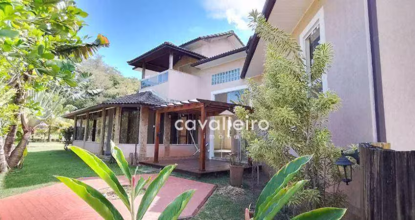 Casarão em terreno de 1.000m² no cond. pedra verde,maricá – suíte com hidro, piscina e área gourmet!