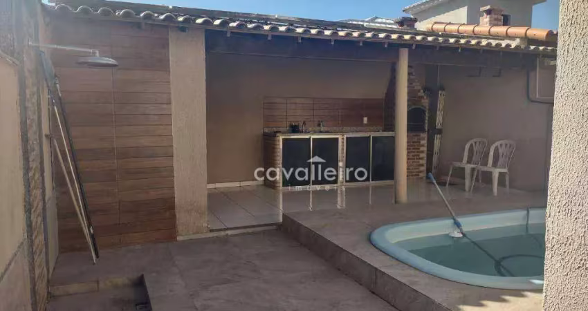 Itaipuaçu com piscina e pertinho do mar - casa com 3 dormitórios à venda, 100 m² por r$ 480.000 - jardim atlântico central (itaipuaçu) - maricá/rj