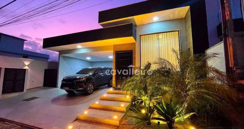 R$1.990.000 - casa mobiliada, no cond. bosque de itapeba, com 3 suítes, hidro e churrasqueira