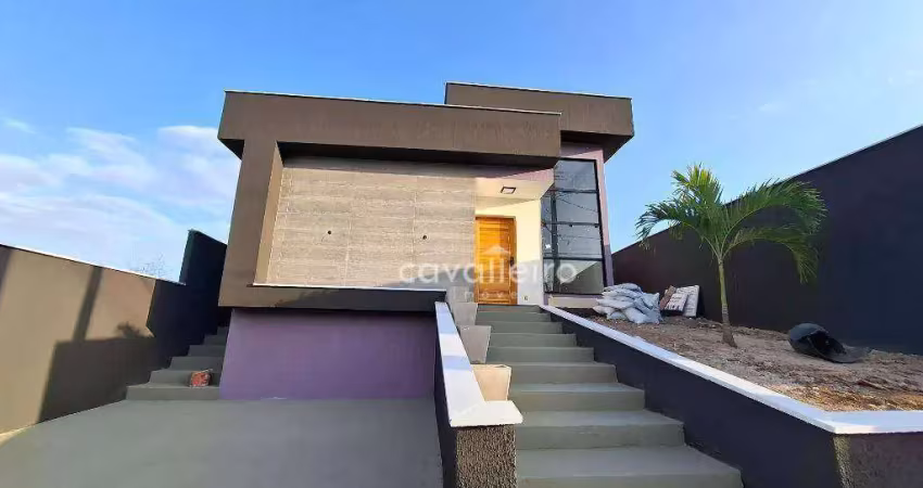 Casa com 03 quartos e 01 suíte, com espaço gourmet no condomínio royal garden - maricá - rj