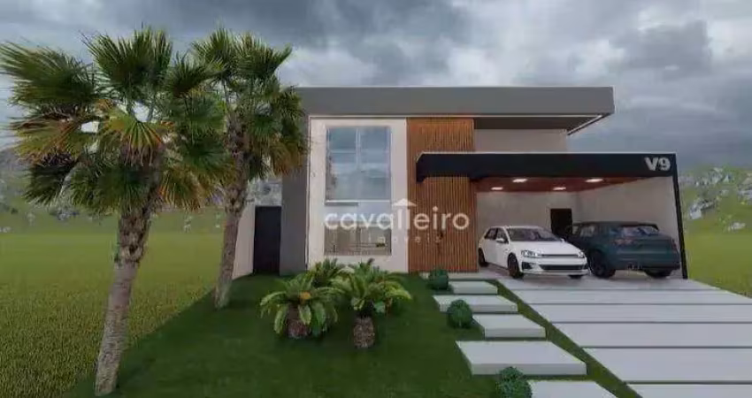 Alphaville 1,lindo projeto com 3 quartos, piscina e churrasqueira, 190m² por r$ 1.150.000 - maricá/rj