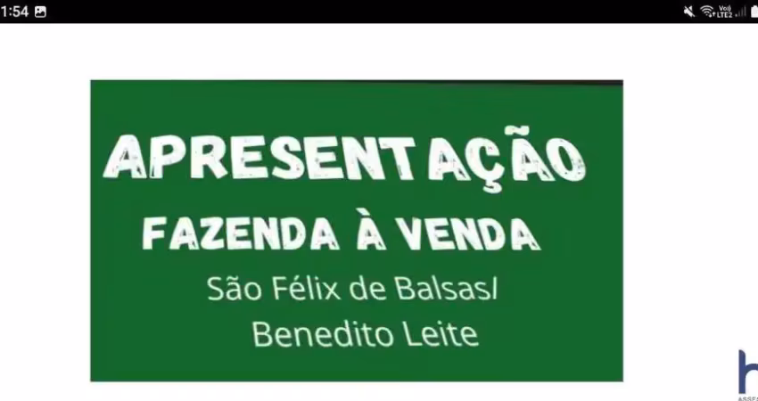 Fazenda de dupla aptidão com 2.750 alqueires em benedito leite-ma