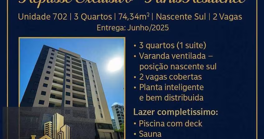 REPASSE EXCLUSIVO – PARUS RESIDENCE | MANAÍRA 
Unidade 702 | 3 Quartos | 74
