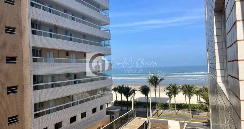 Apartamento vista mar, 1 dorm, mobiliado, real, praia grande