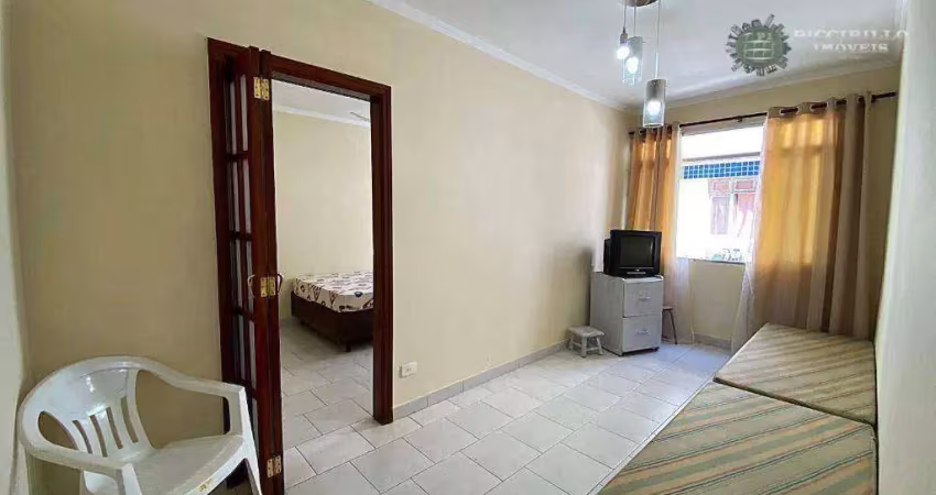 Apartamento com 1 dormitório à venda, 43 m² por r$ 225.000 - canto do forte - praia grande/sp
